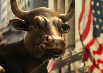 Akcie býk Wall Street
