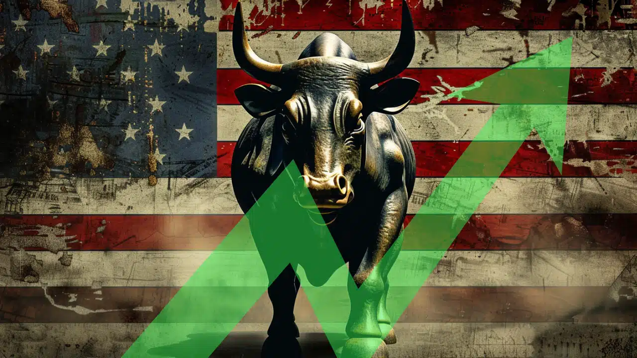 Akcie býk Wall Street
