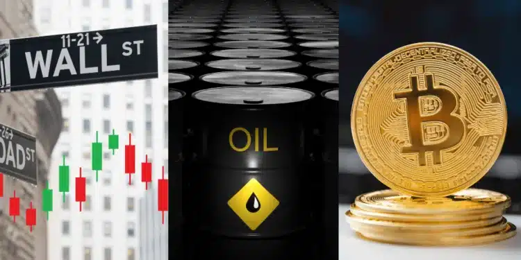 SP500, ropa a Bitcoin