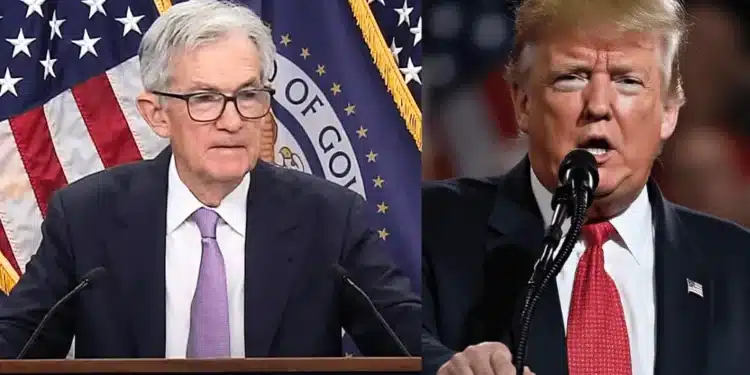 Jerome Powell a Donald Trump