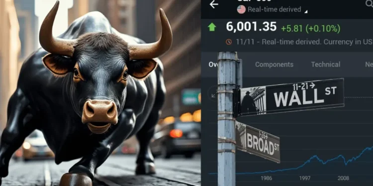 Rast akcií na Wall Street