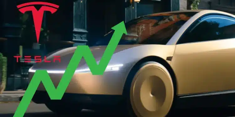 Rast akcií Tesla