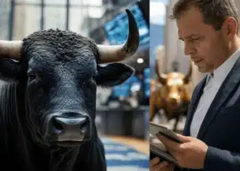 Investor a býk, akcie Wall Street