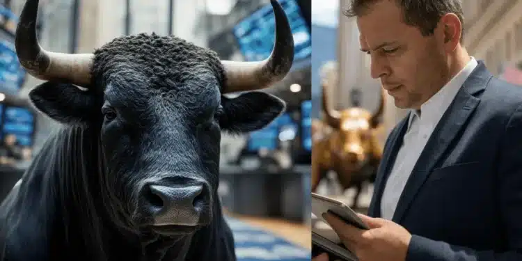 Investor a býk, akcie Wall Street