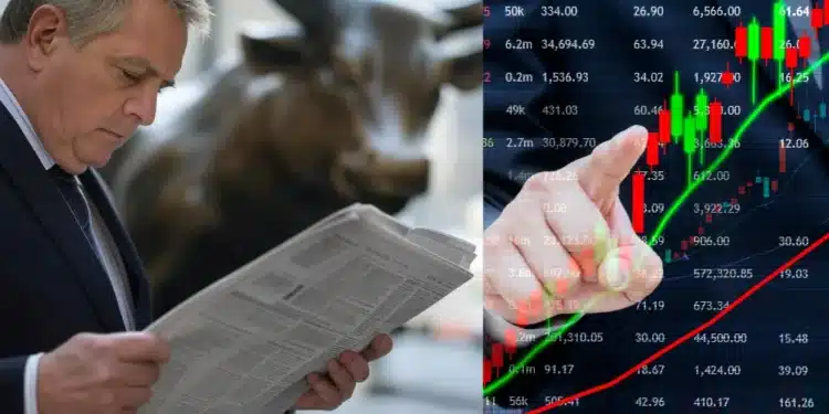 Akcie, obchodník na Wall Street