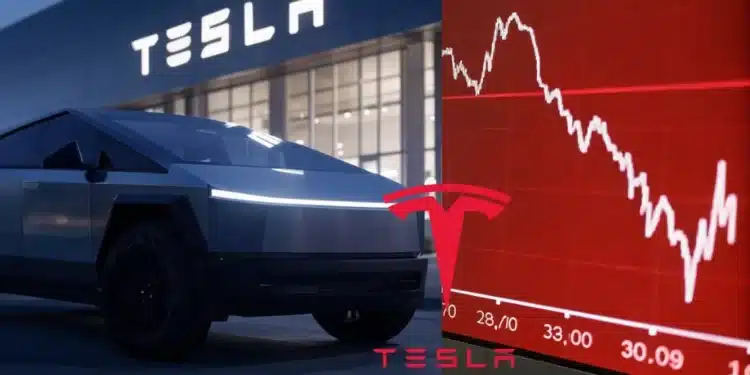 Pád akcií Tesla