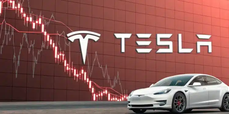 Tesla akcie pád