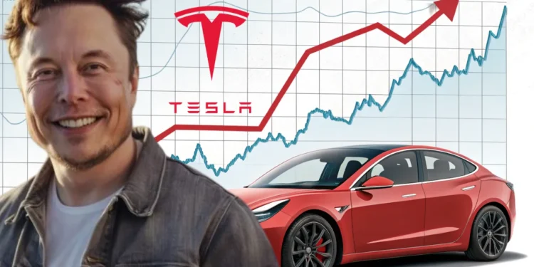 Tesla rast akcií