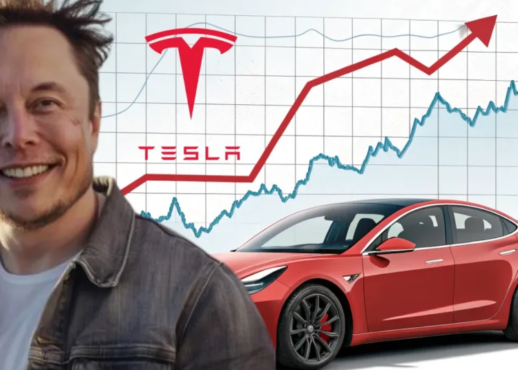 Tesla rast akcií