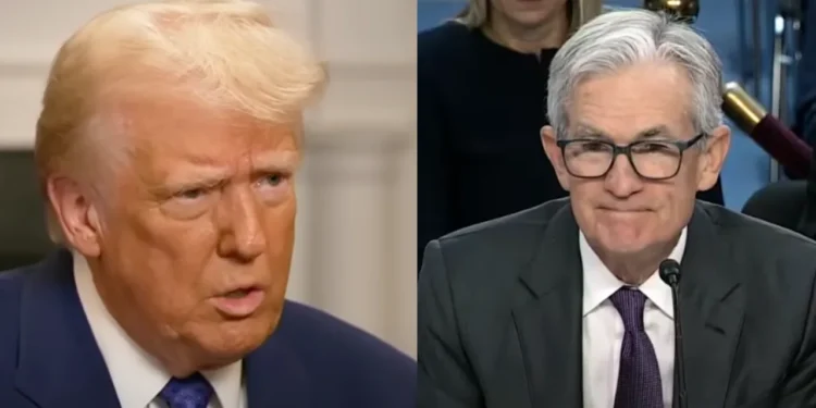 Donald Trump a Jerome Powell