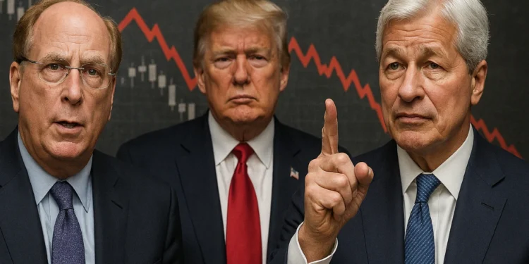 Dimon, Fink a Trump
