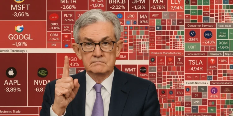Jerome Powell, pád akcií