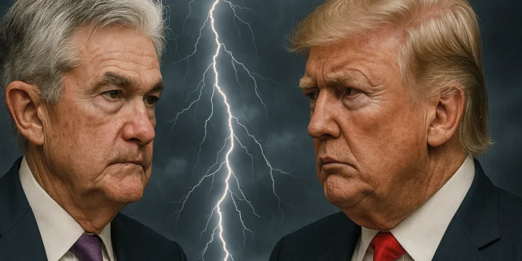 Jerome Powell a Donald Trump