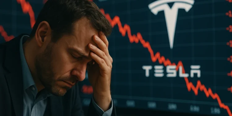 pád akcie Tesla