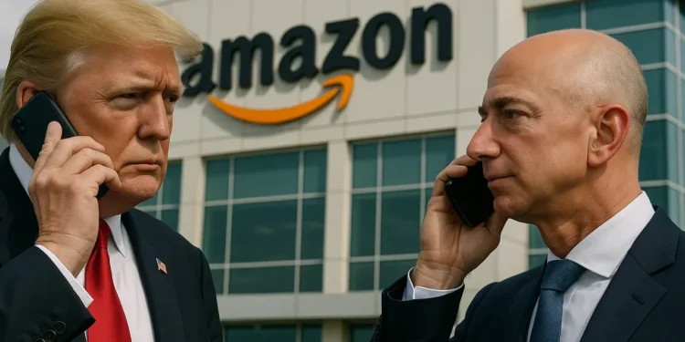 Jeff Bezos a Donald Trump