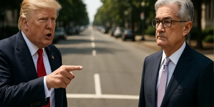 Jerome Powell a Donald Trump