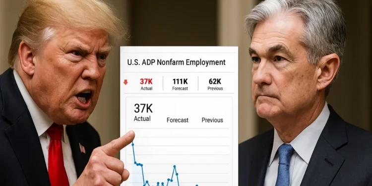 Trump, Powell a ADP