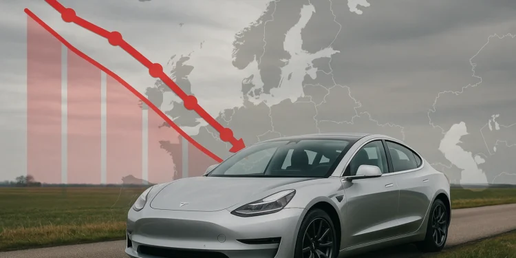 Tesla europa pokles