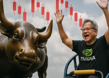 Býk a Jensen Huang