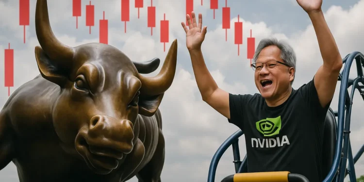 Býk a Jensen Huang