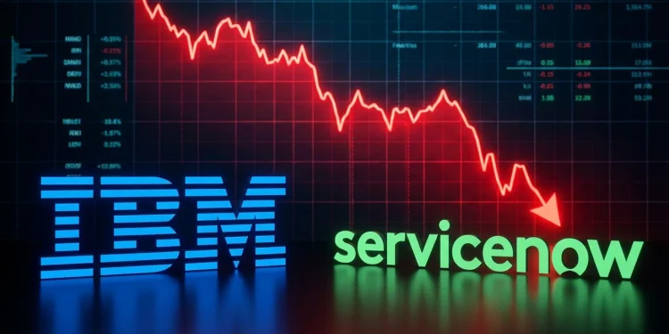 IBM ServiceNow Pokles