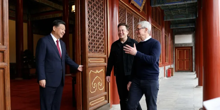 Xi Tin Ping Elon Musk Tim Cook