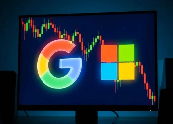 Google Microsoft Pokles