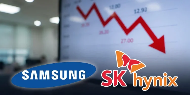 Samsung SKhynix Pokles