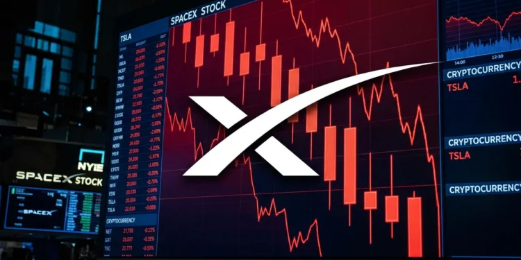 SpaceX Akcie Pokles
