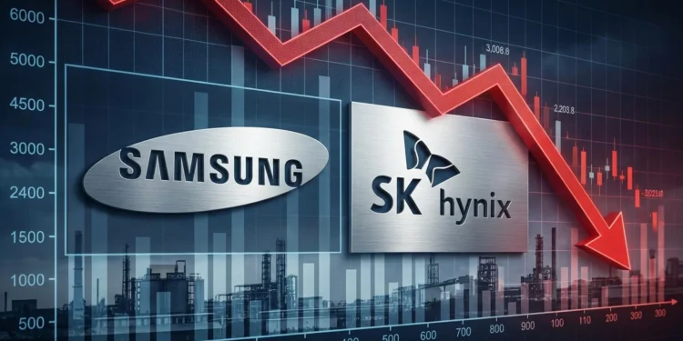 Samsung SK Hynix Pokles