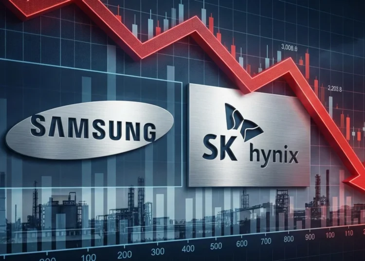 Samsung SK Hynix Pokles